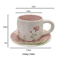 Floral Ceramic Cup & Saucer Set