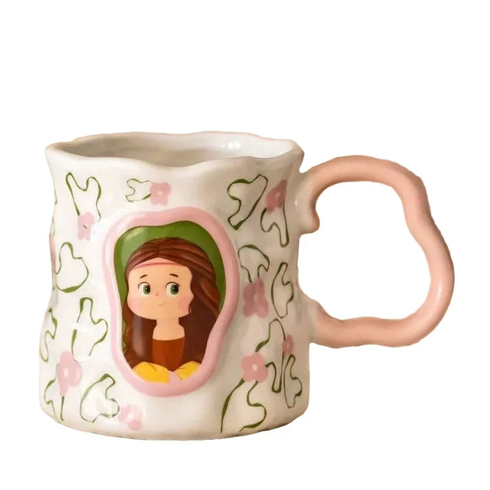 Whimsical Art-Inspired Ceramic Mug – Miniature Decorative Display Piece